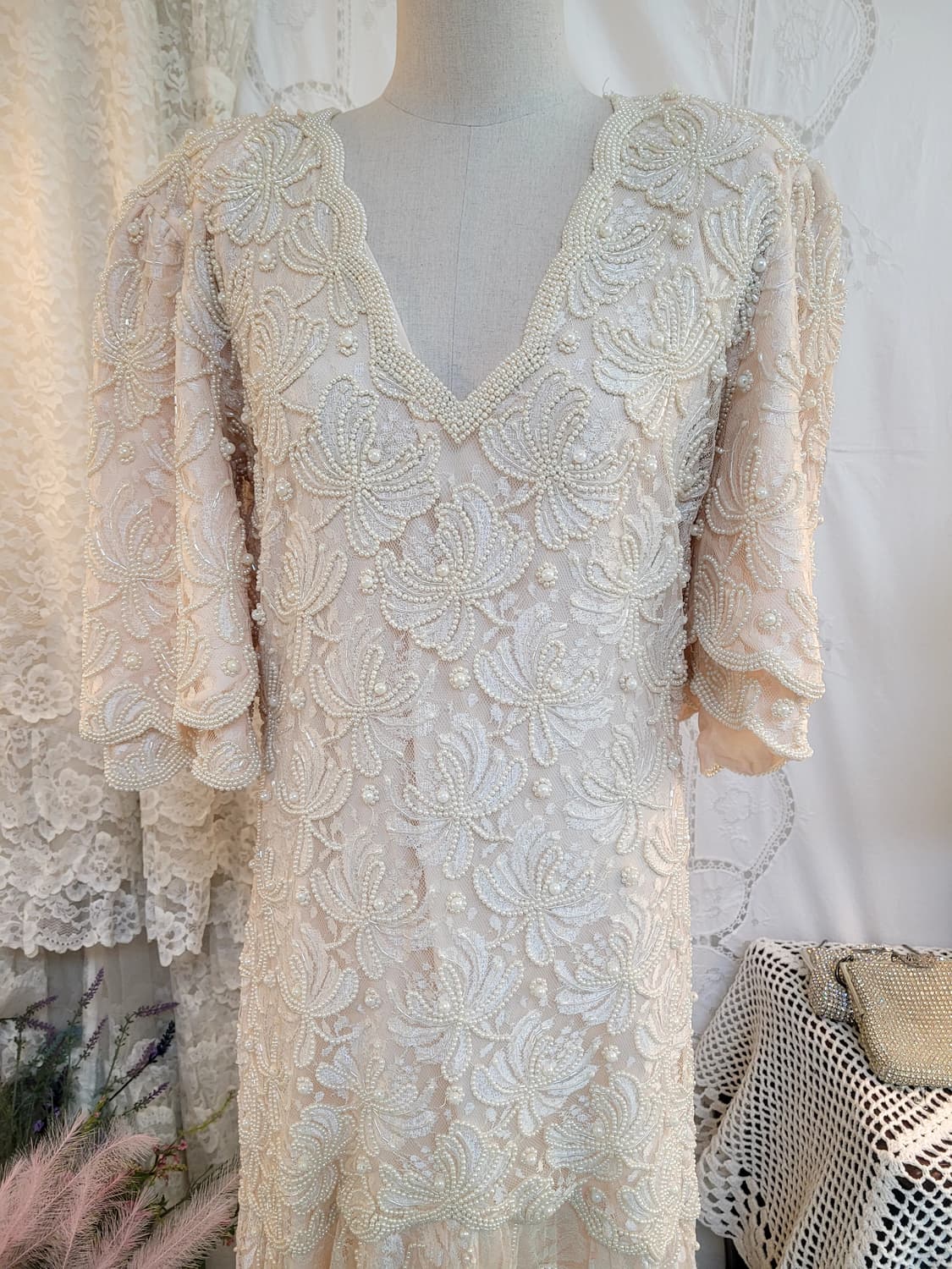 레이스비즈진주드레스 상품이미지6