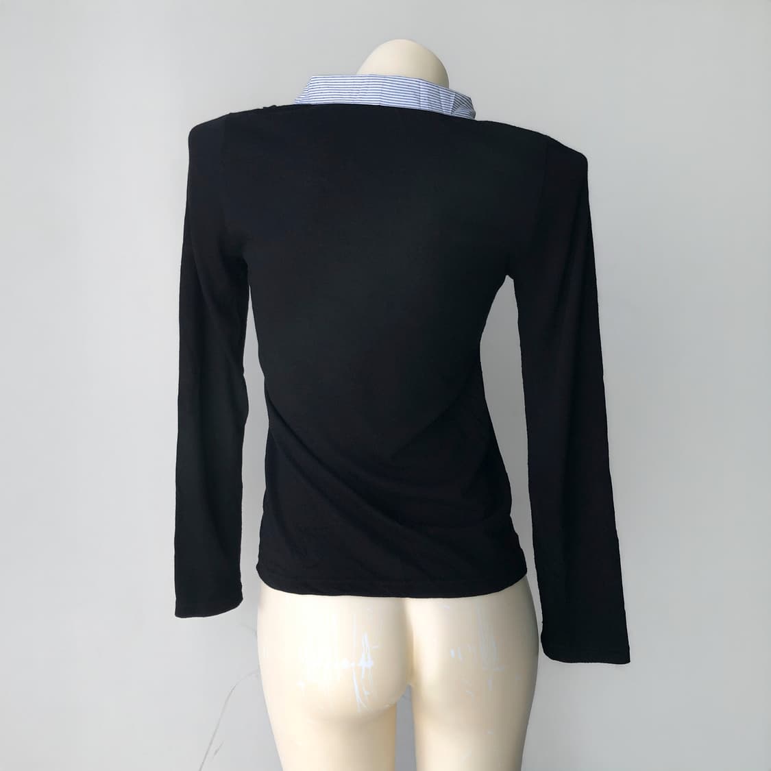 악시즈팜 레이어드 리본 셔츠 니트 상품이미지3