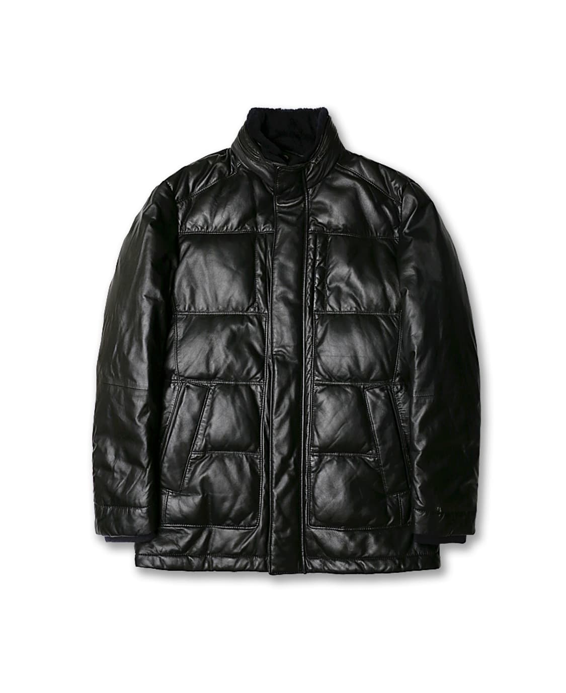 맨온더분 [Man On The Boon] 블랙 천연 양가죽 구스다운 패딩 상품이미지1