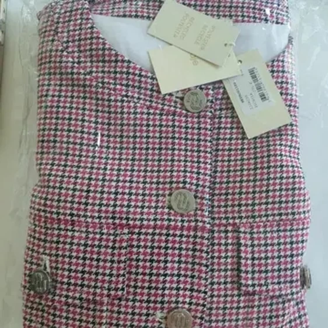(새상품) 마쥬 하운드투스 패턴 핑크 원피스 34사이즈 상품이미지8