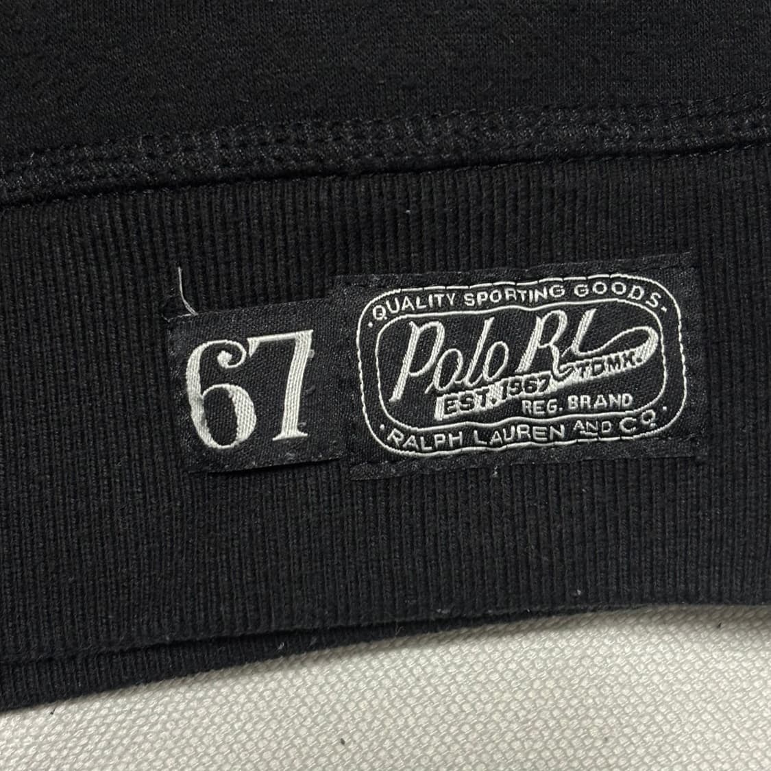 L 폴로랄프로렌 빅로고 블랙 기모 맨투맨 상품이미지5