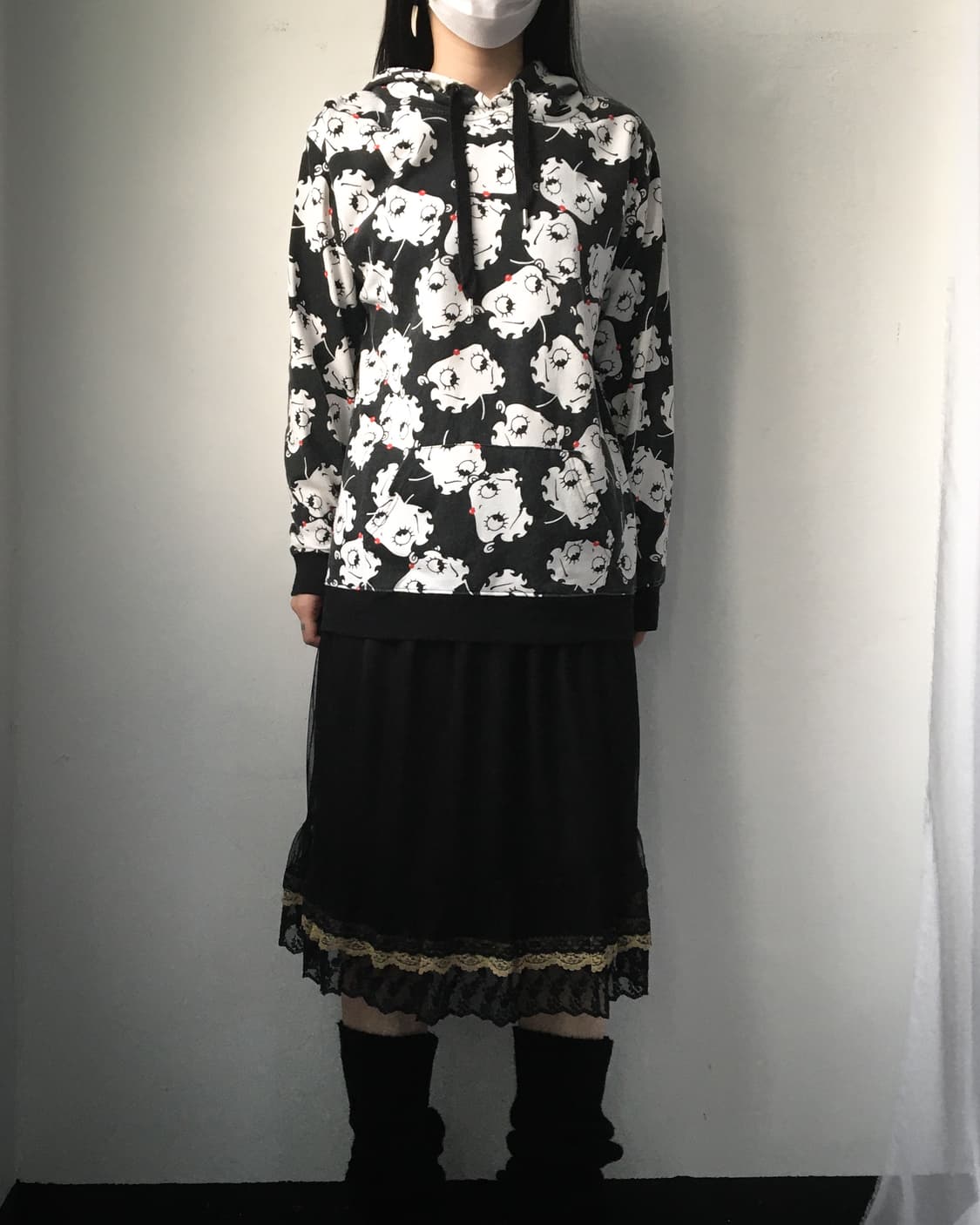 Betty boop pattern hood 상품이미지5