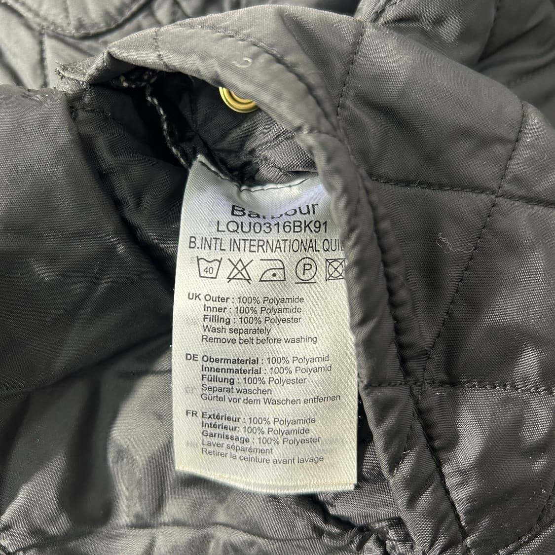 [우먼95] 바버 인터네셔널 퀼팅 자켓(허리끈x) 상품이미지4