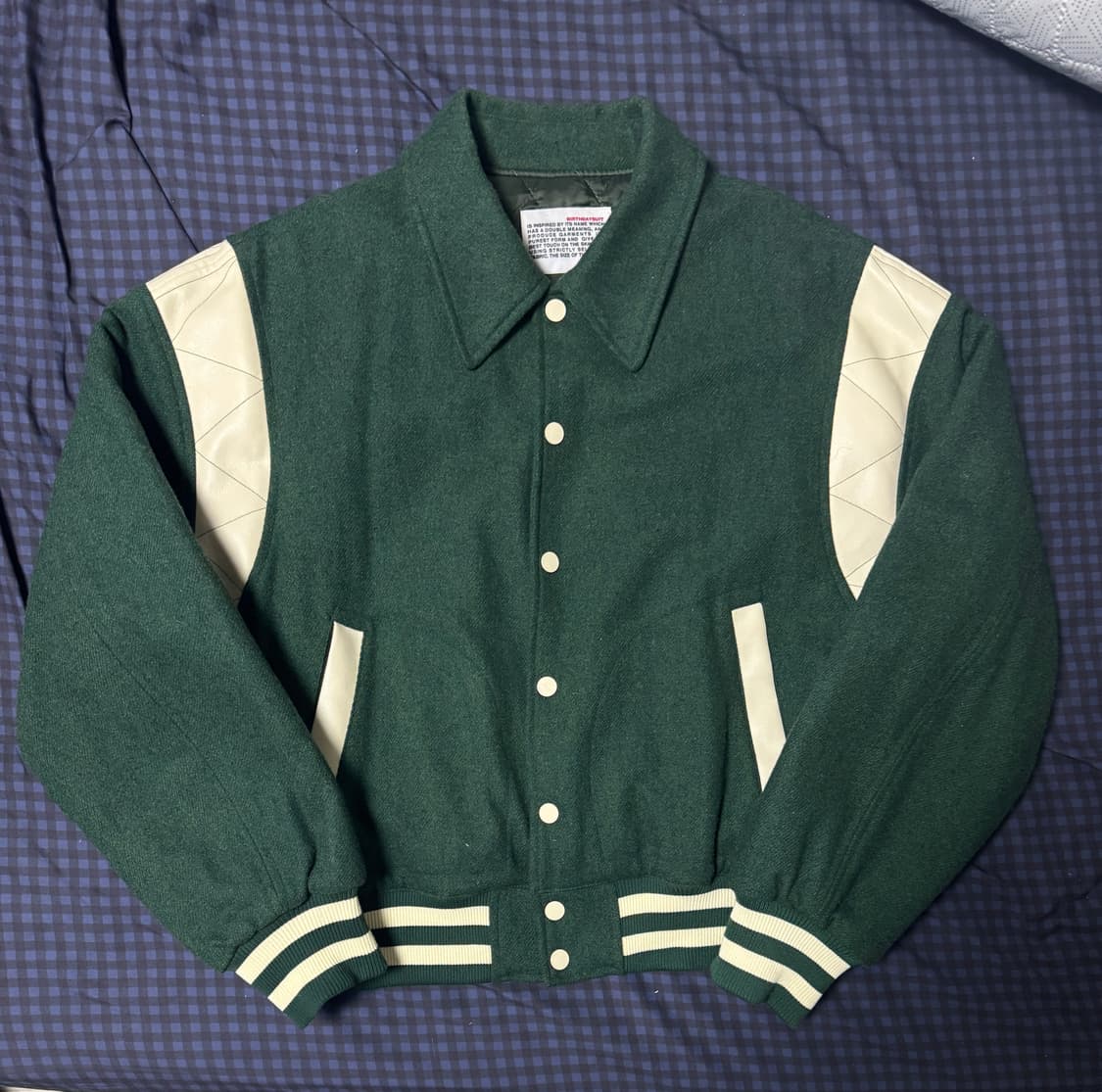 [L] 벌스데이수트 바시티자켓 그린 상품이미지1