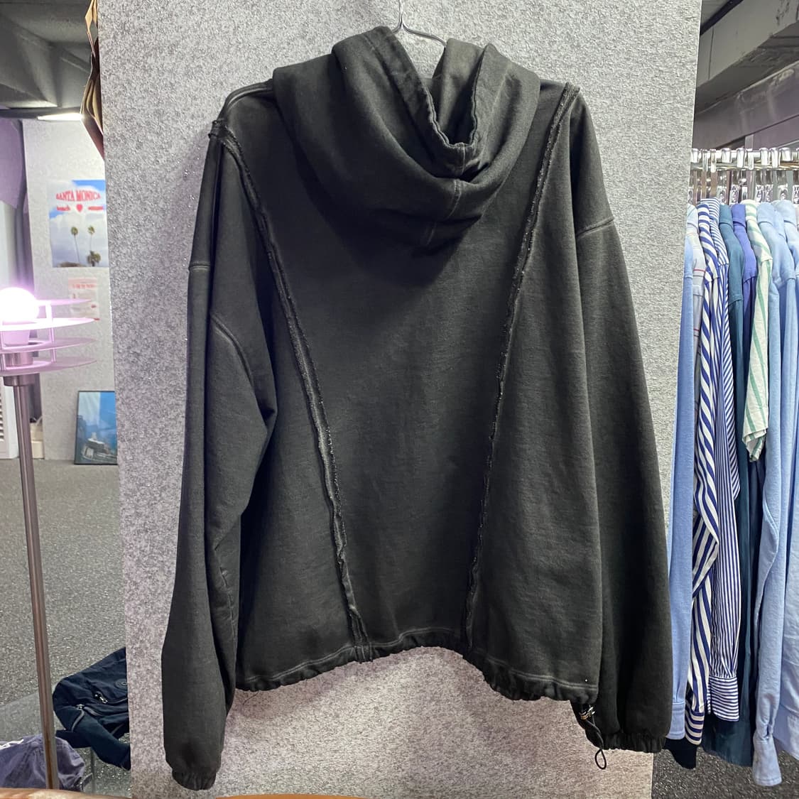 떠그클럽X휠라 스티치 로고 스냅 후드티 B4545 상품이미지4