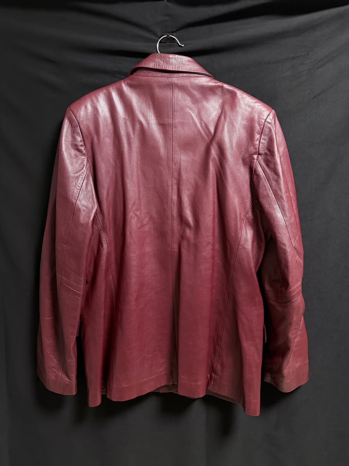 Burgundy leather blazer 상품이미지5