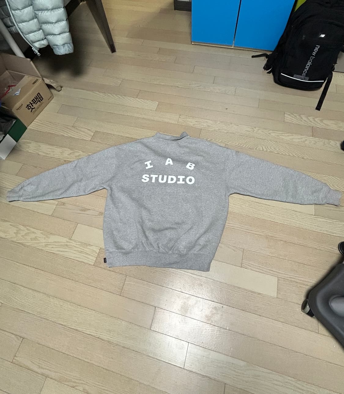 아이앱 스튜디오 럭비 스웨트셔츠 L 회색 상품이미지5