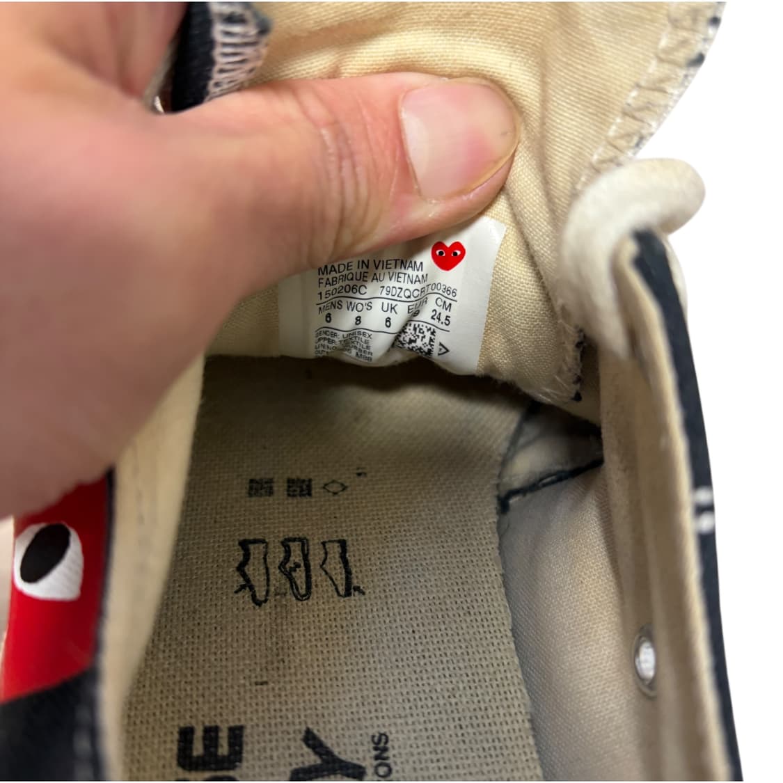 컨버스 X 꼼데가르송 플레이 척(245) 상품이미지4