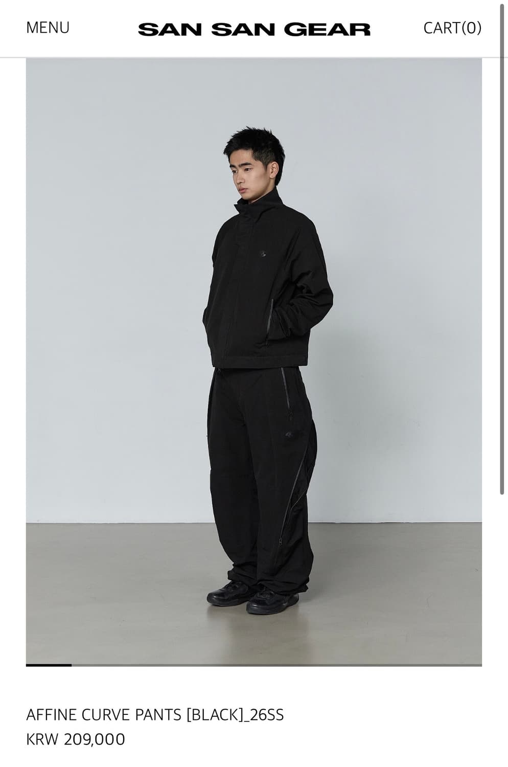 산산기어 어파인 커브 팬츠 26ss(사이즈 교환) 상품이미지1
