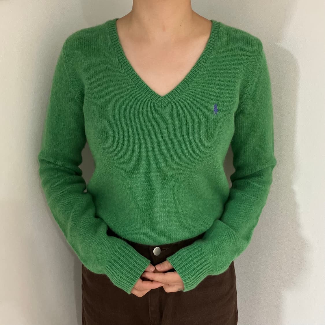 폴로 랄프로렌 울캐시미어 니트 그린 상품이미지1