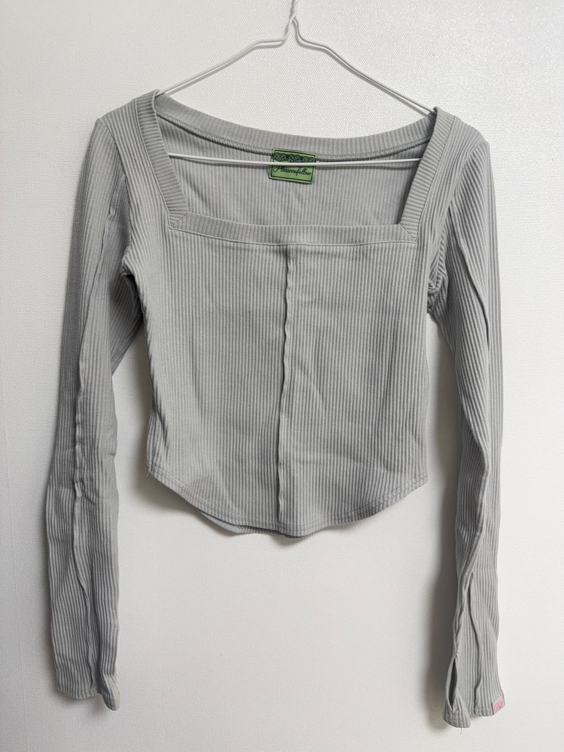 플리즈노팔로우 바비탑 라이트그레이 상품이미지2