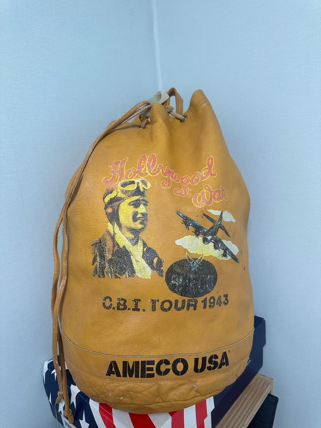 1990s AMECO 아메코 레더 밀리터리 럭색 백팩  상품이미지2