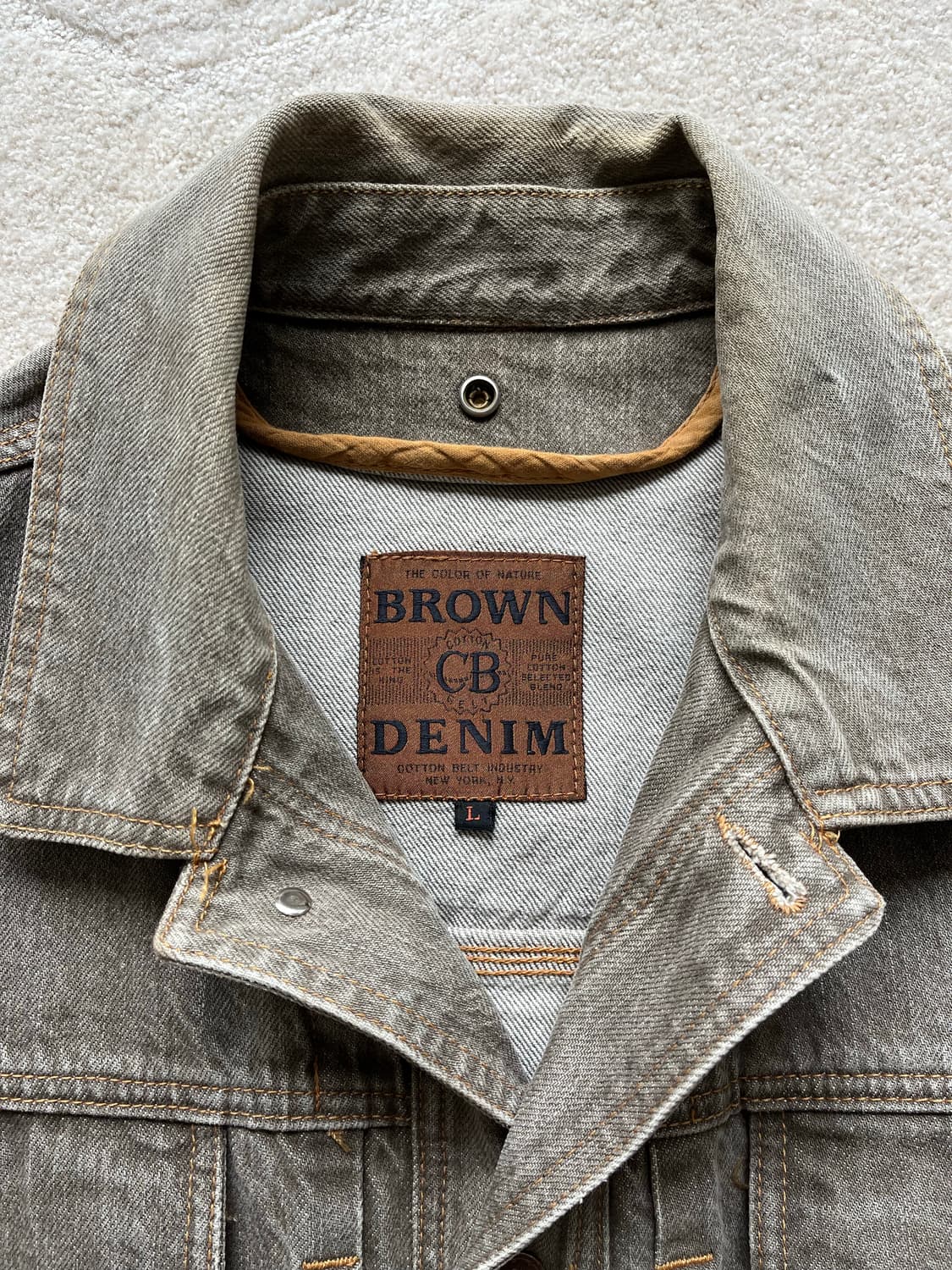 브라운 데님 워크 트러커 자켓 (105) 상품이미지6