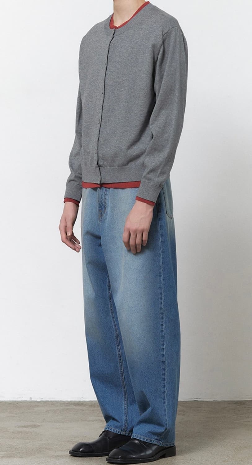 일꼬르소 더블레이어드 가디건 그레이 L 상품이미지1