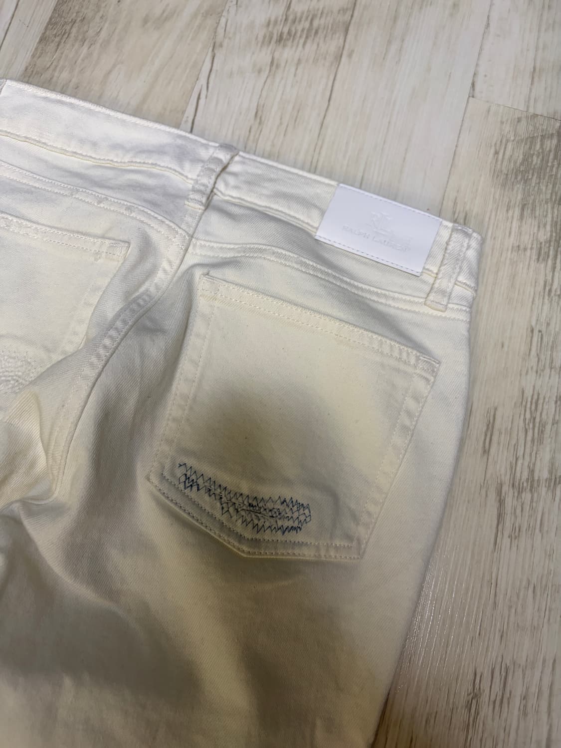 [2] 랄프로렌 화이트 데미지 청바지 새상품 상품이미지5