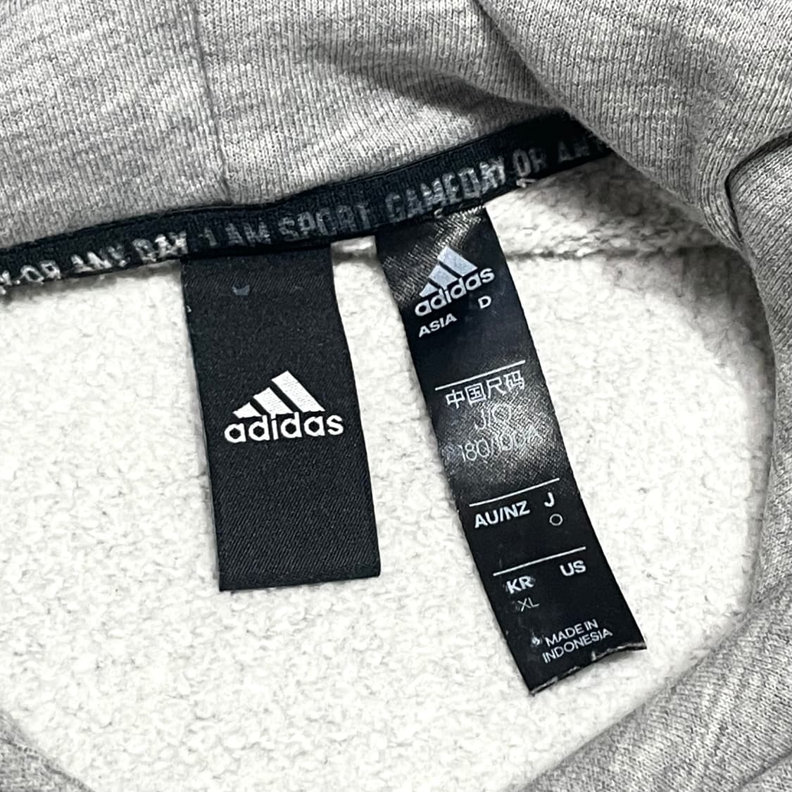 아디다스 삼각로고 그레이 기모 후드티셔츠 남성XL 상품이미지4