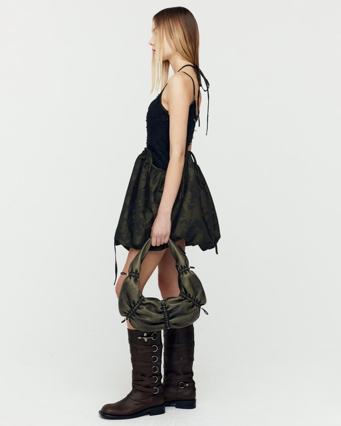 앤더슨벨 카모플라쥬 패러슈트 벌룬 드레스 andersson bell 상품이미지3