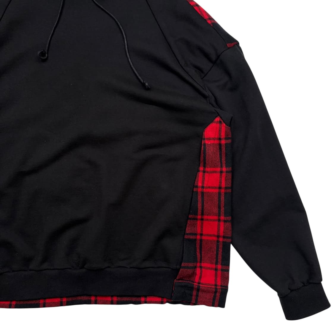 준지 체크 오버핏 후드티 M 상품이미지6