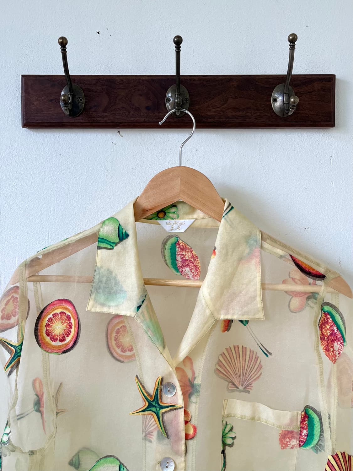 J.M. 아트 프린팅 시스루 셔츠 상품이미지2