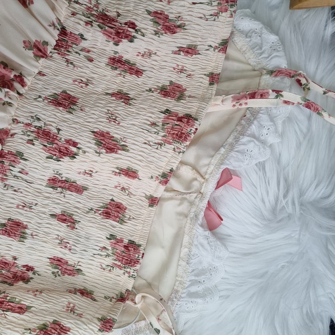 플라워 꽃무늬 레이스 롱 나시 원피스 1808 상품이미지7