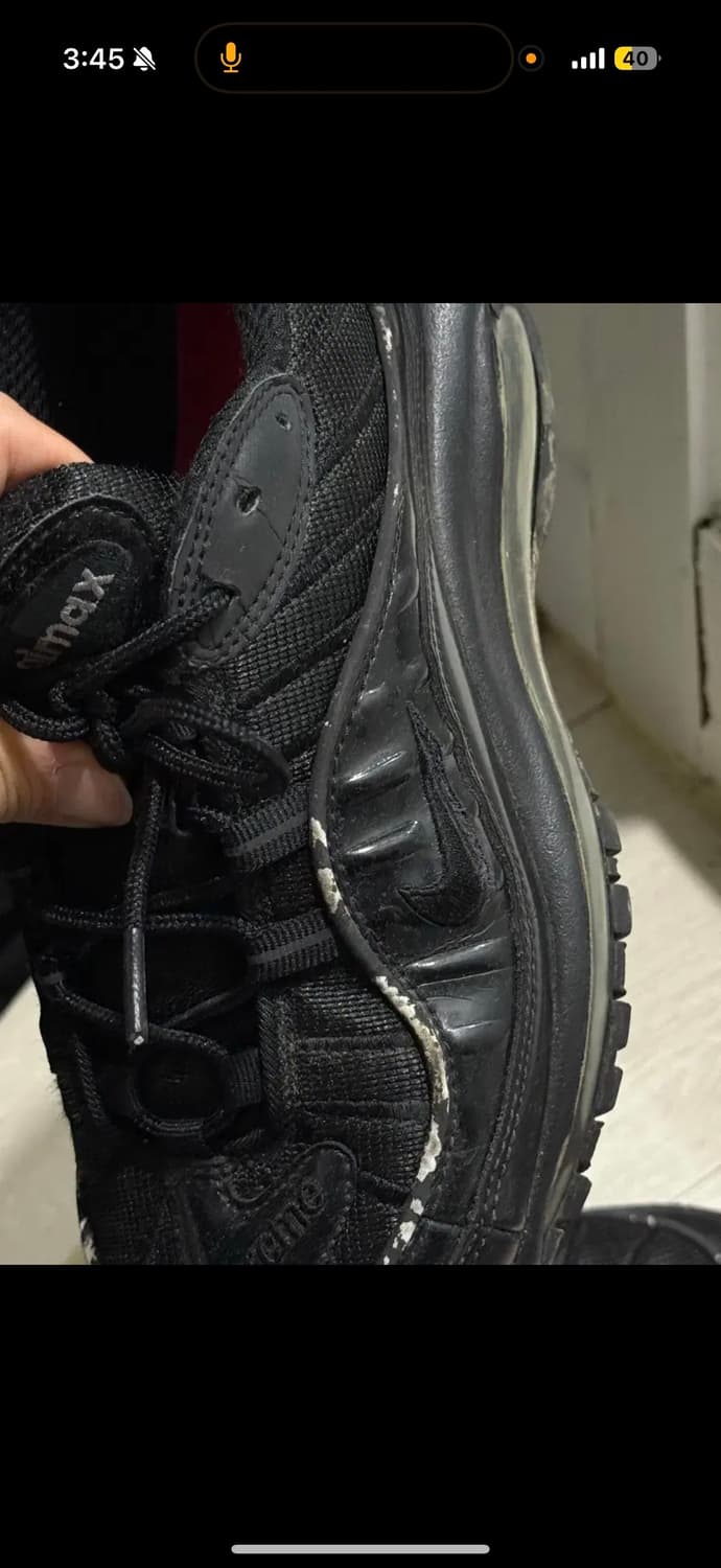 [275] 나이키 x 슈프림 에어맥스 98 블랙 상품이미지4