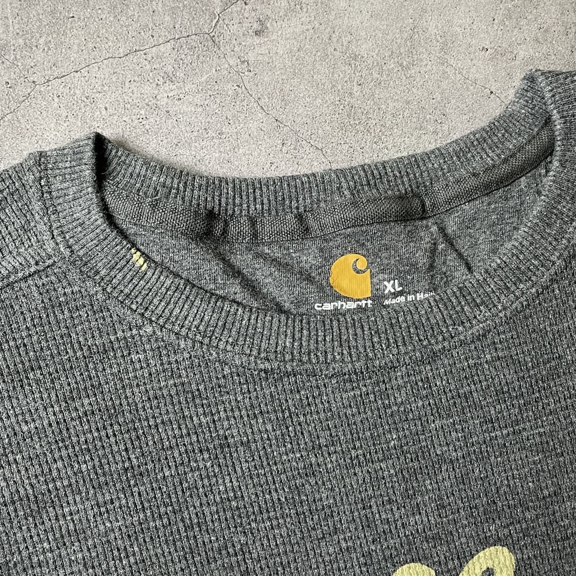 CARHARTT 칼하트 빈티지 그레이 와플 스웨트셔츠 A00391 상품이미지2