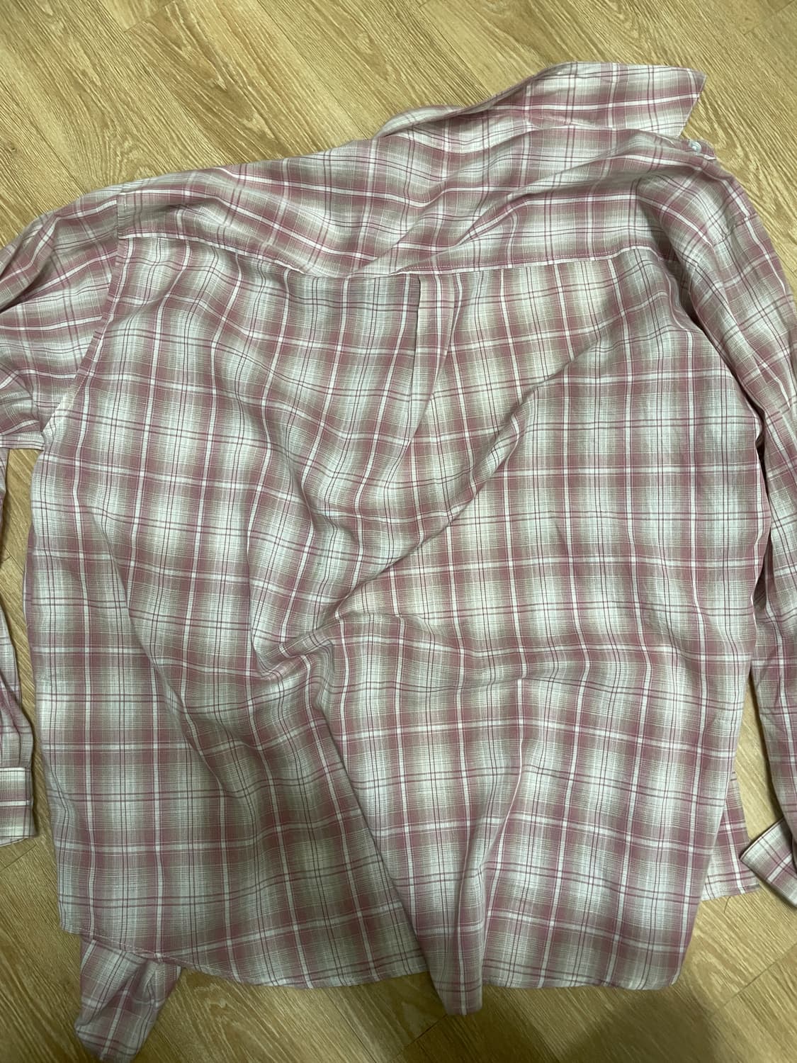 999휴머니티 이지 체크셔츠 V10 핑크 l사이즈 상품이미지3