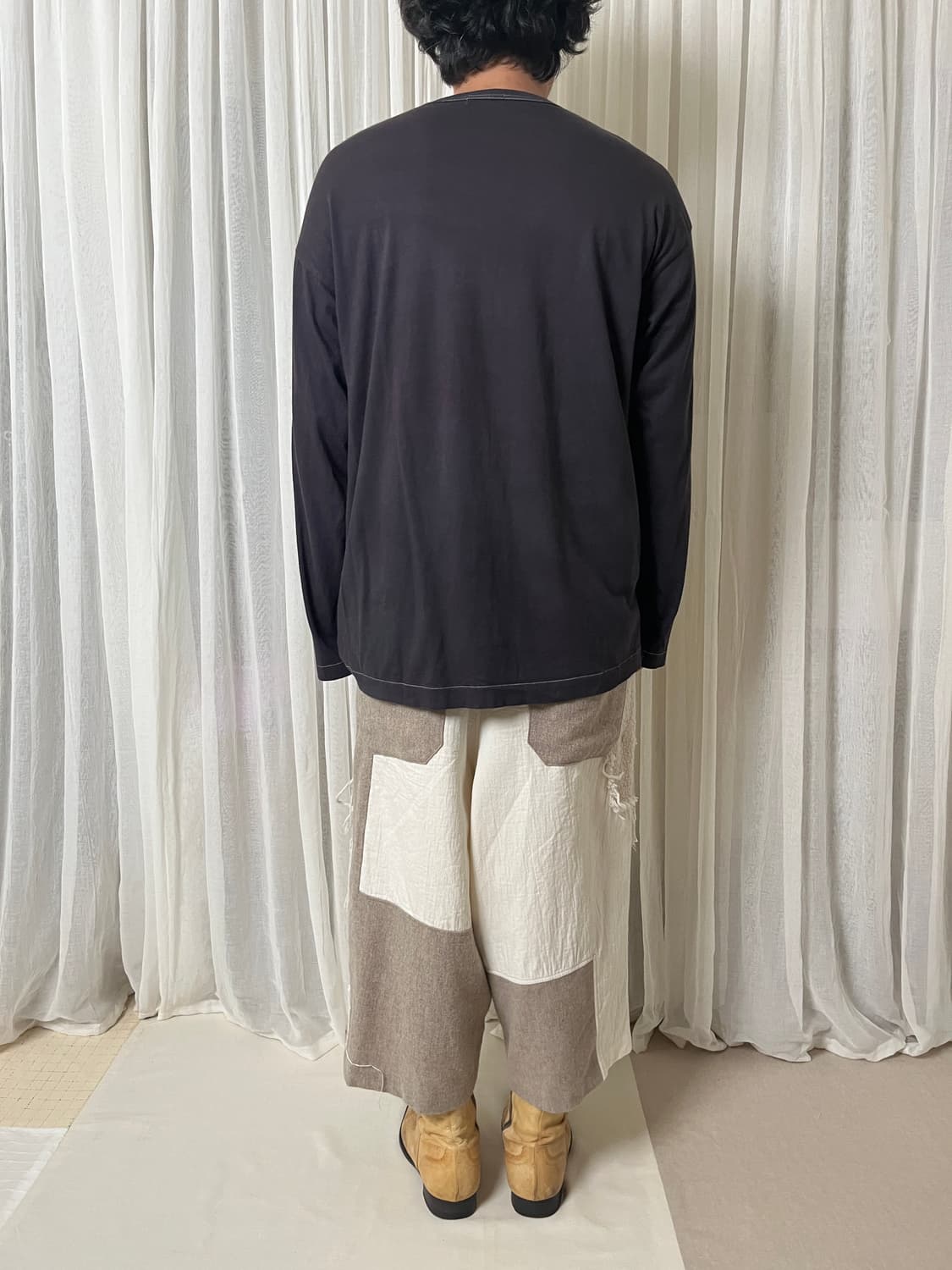 90s 꼼데가르송 옴므 컬러블럭 티셔츠 comme des garcons 상품이미지8