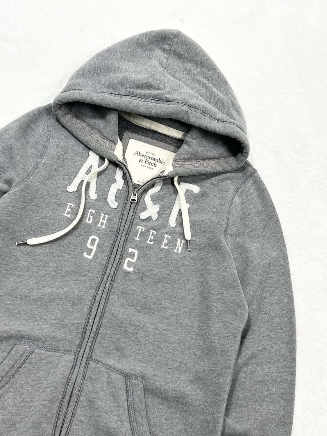 아베크롬비 글리터로고 그레이 후드집업 상품이미지6