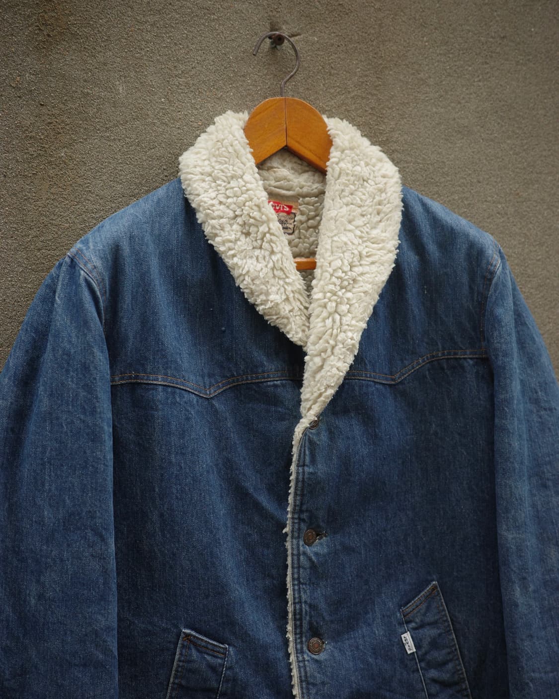 70‘s Levi’s 데님 웨스턴 숄카라 쉐르파 자켓 상품이미지2