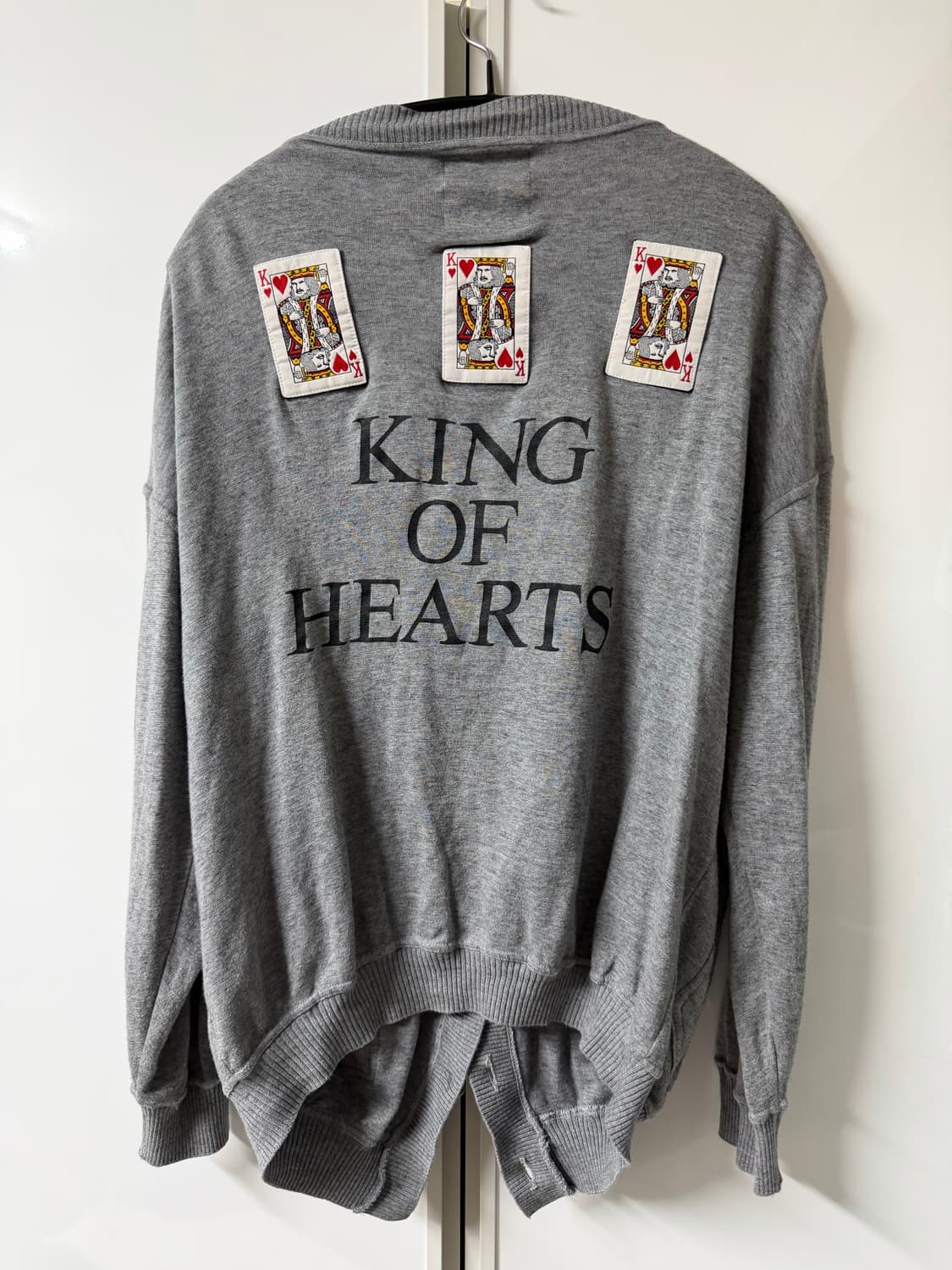 모스키노 트럼프카드 디테일 그레이 가디건 상품이미지1