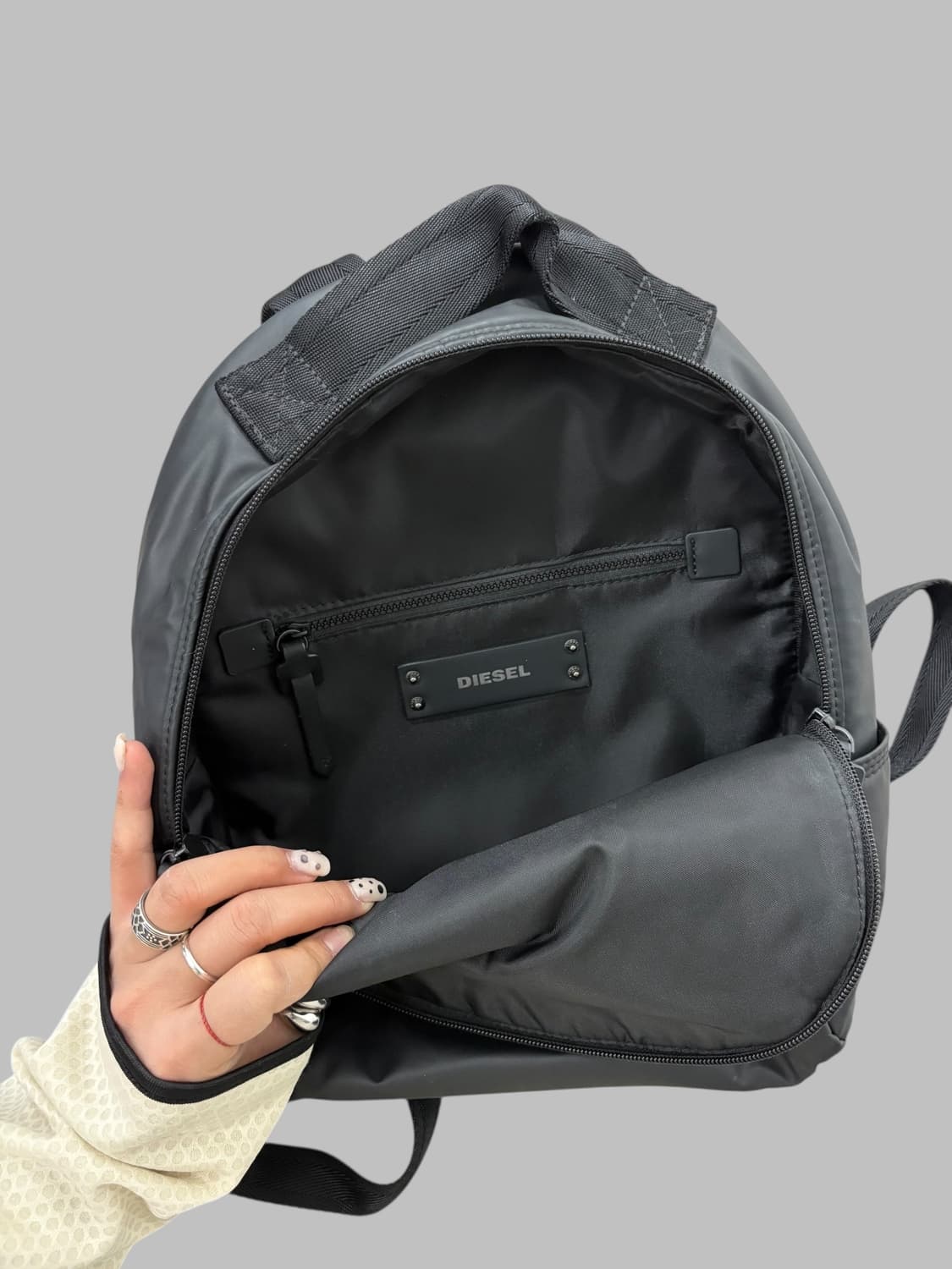 DIESEL logo backpack black  상품이미지9