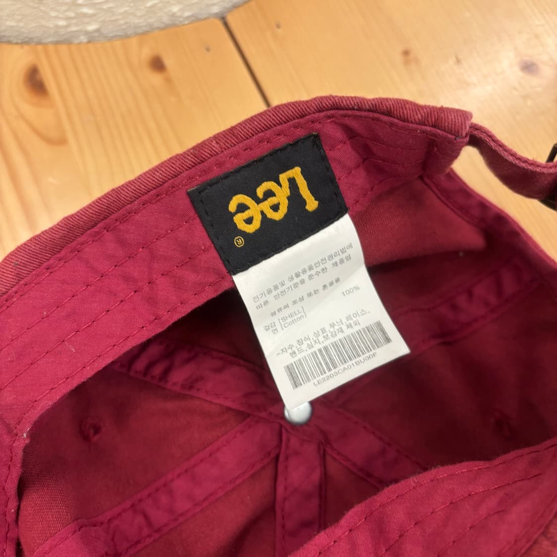 Lee 버건디 스몰로고 볼캡 상품이미지3