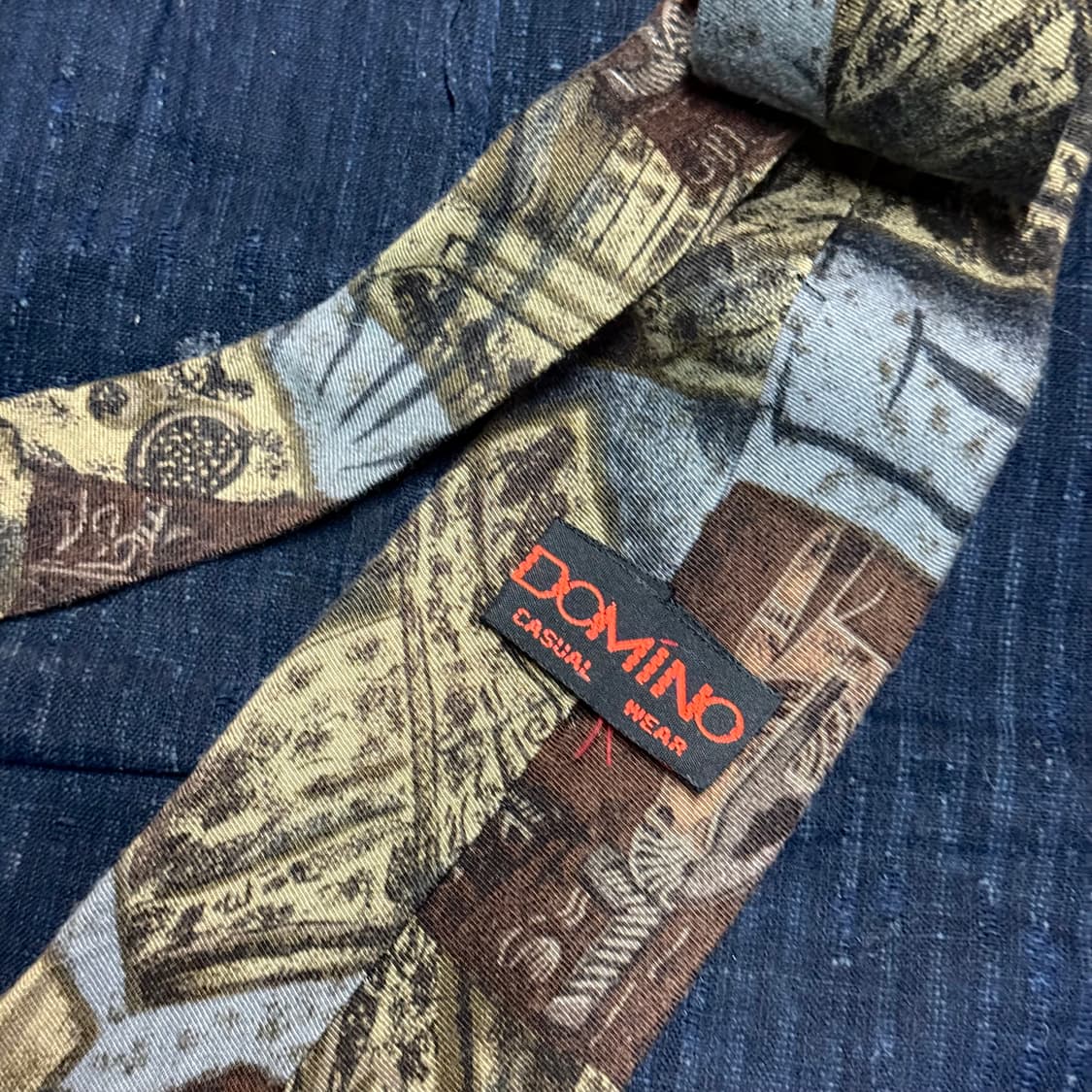 Domino 파라오닉 패턴 실크 타이 상품이미지4