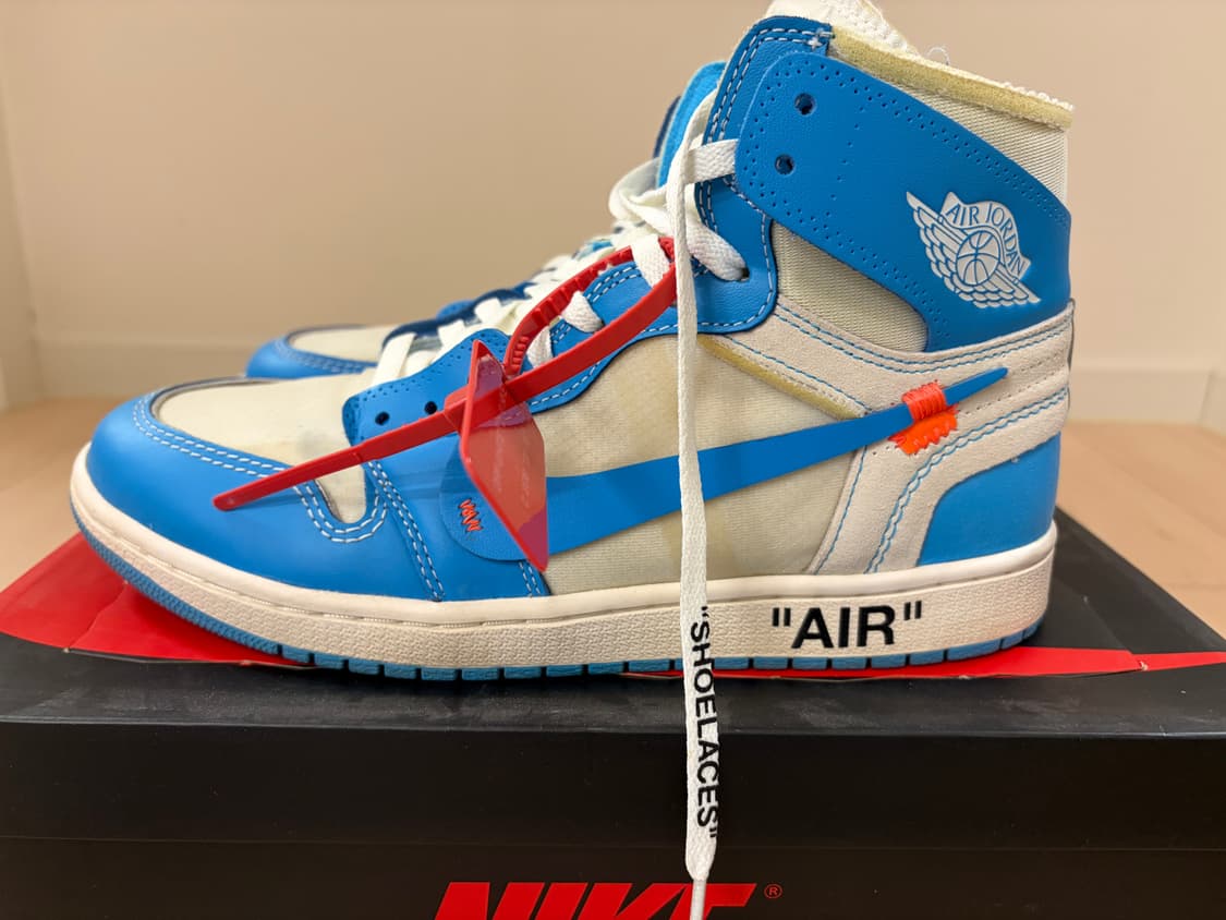 조던 1 x 오프화이트 레트로 하이 유니버시티 블루 상품이미지5