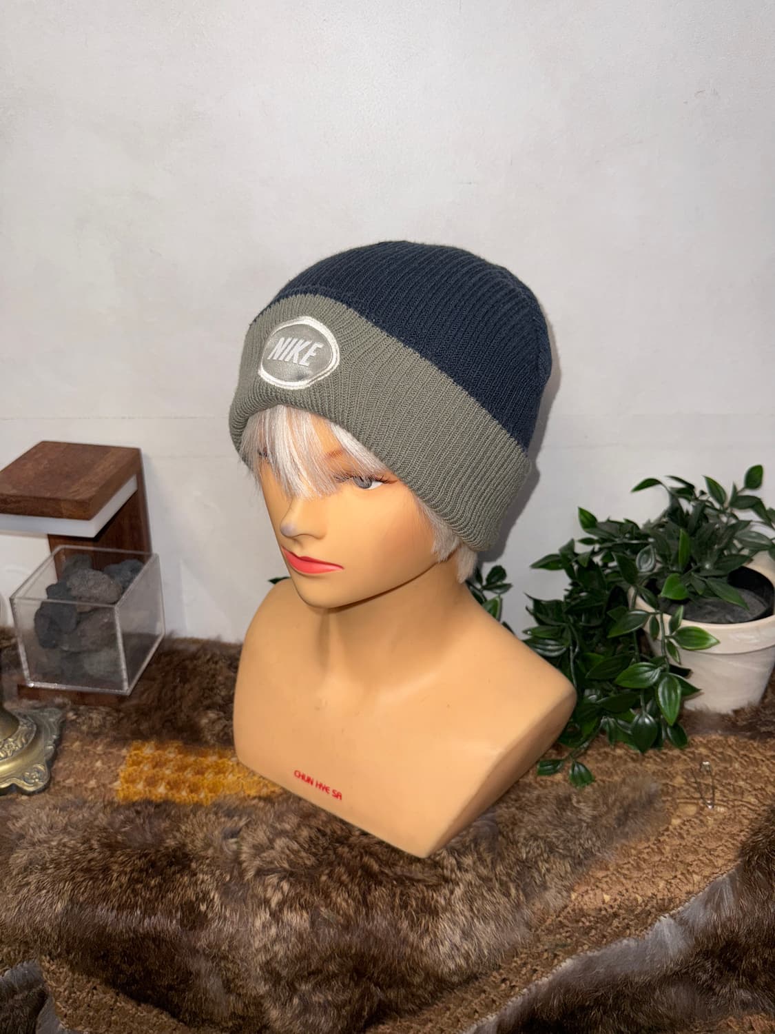 NIKE gray navy reversible beanie  상품이미지1