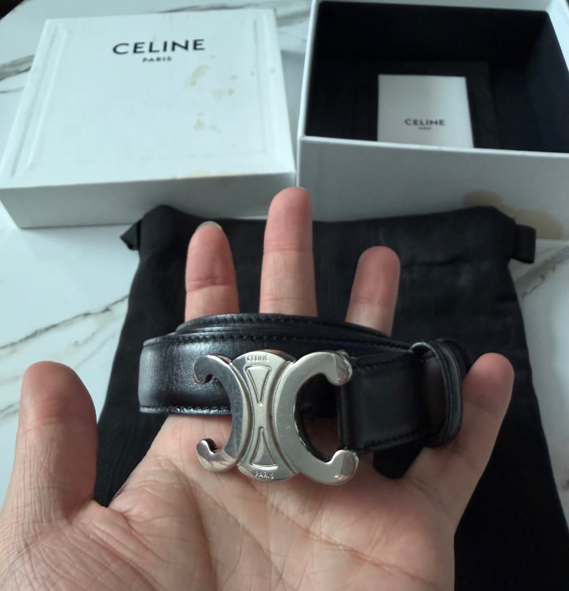 셀린느 트리옹프 벨트 은장 85사이즈 상품이미지1