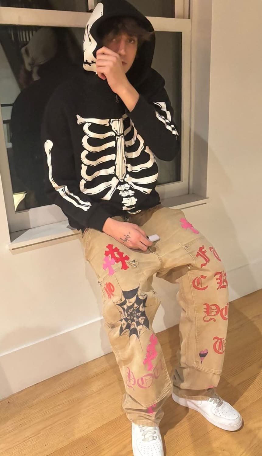 Bone 래글런 스웻셔츠 블랙 상품이미지1