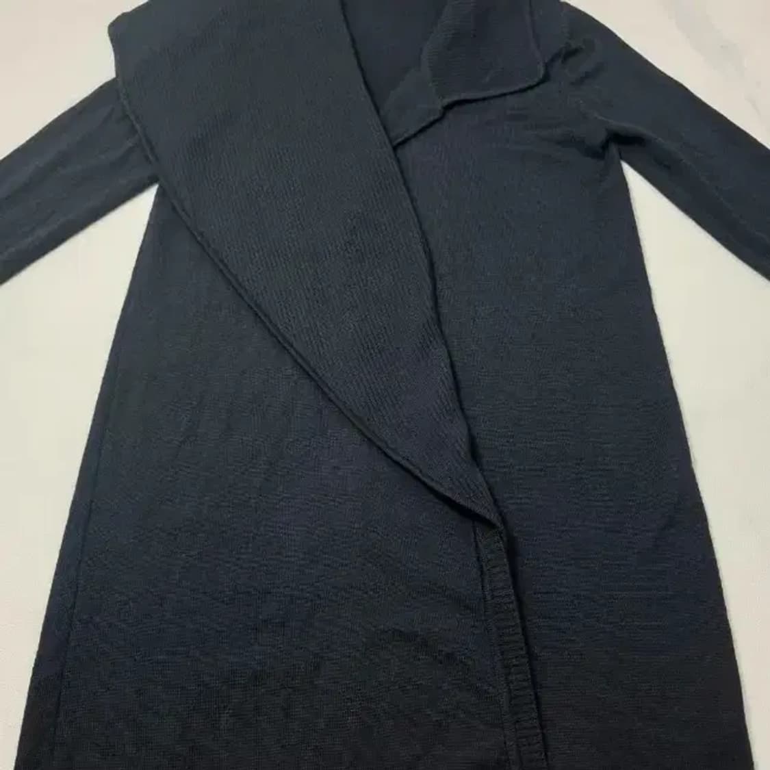 미샤(MICHAA) 울 100% 비대칭 숄카라 롱 가디건 ~66 상품이미지9