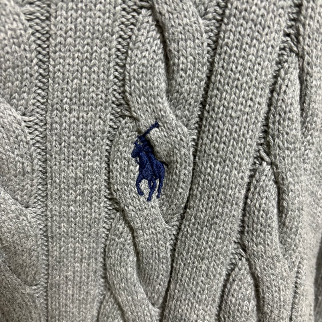 폴로 랄프로렌 코튼 케이블 니트 / 그레이, L 상품이미지5