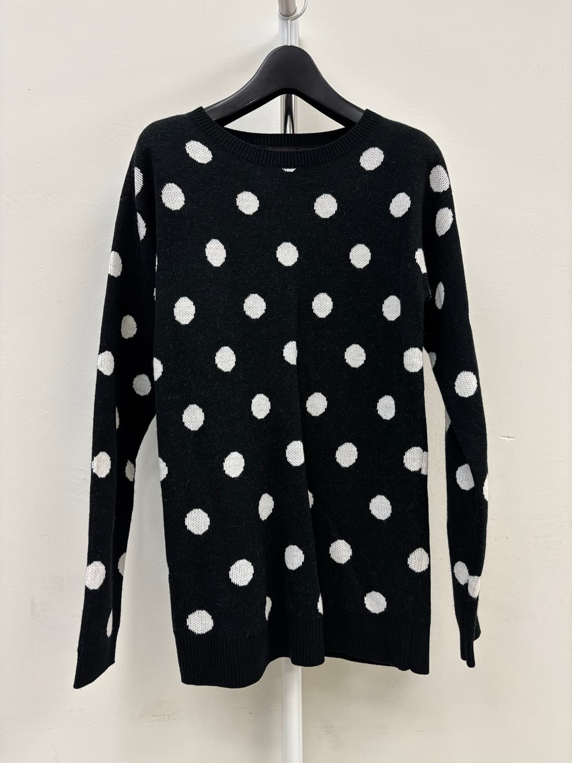 빈티지 블랙 도트 니트 상품이미지5