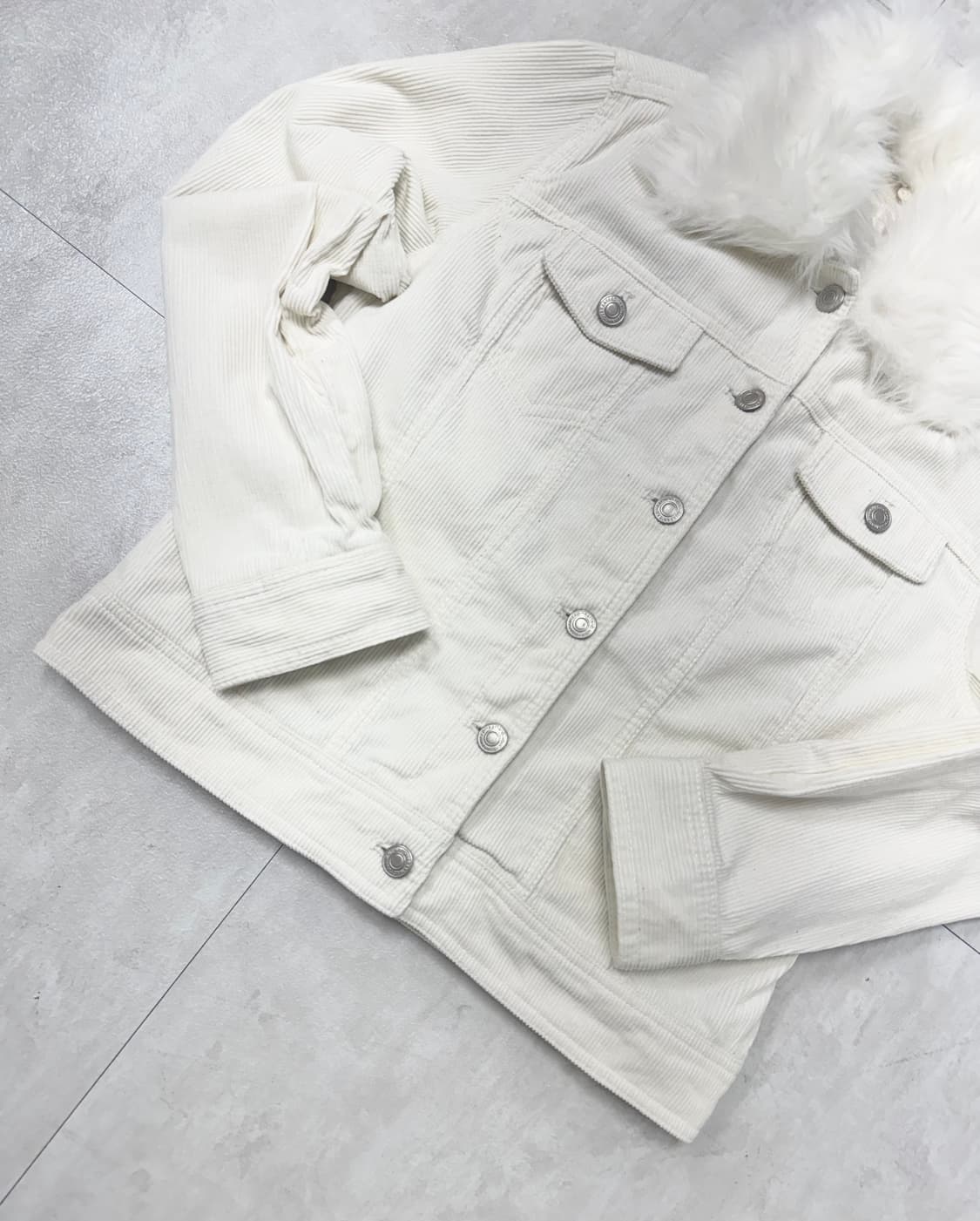 •Japanese vintage 코듀로이 퍼 자켓 상품이미지3