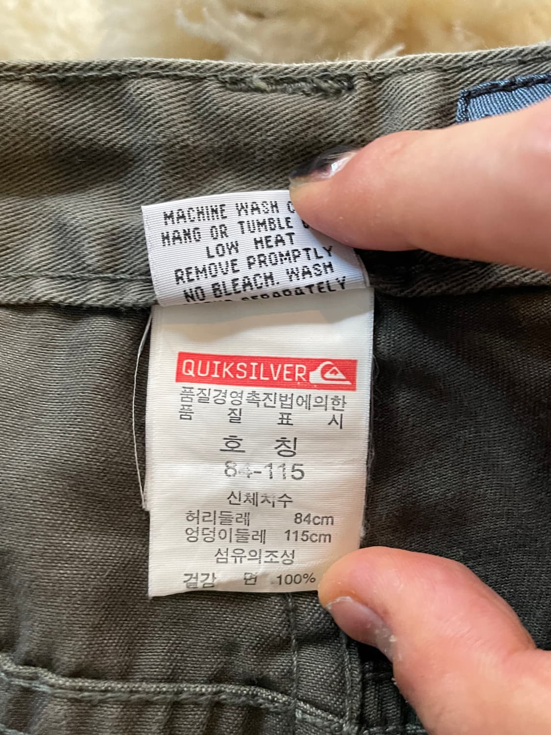 (Quiksilver) 퀵실버 카키 카고 반바지 상품이미지4
