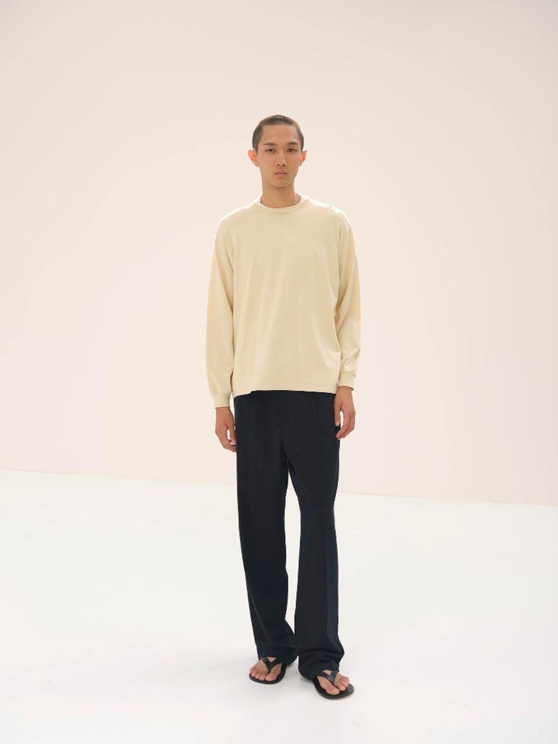 오라리 / 러스터 플레이팅 L/S 티셔츠 화이트 / 3사이즈 상품이미지8