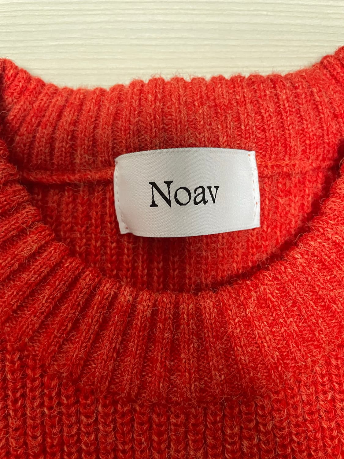 [M] 노아브 소프트 울 하찌 풀오버 니트 오렌지브릭 상품이미지5