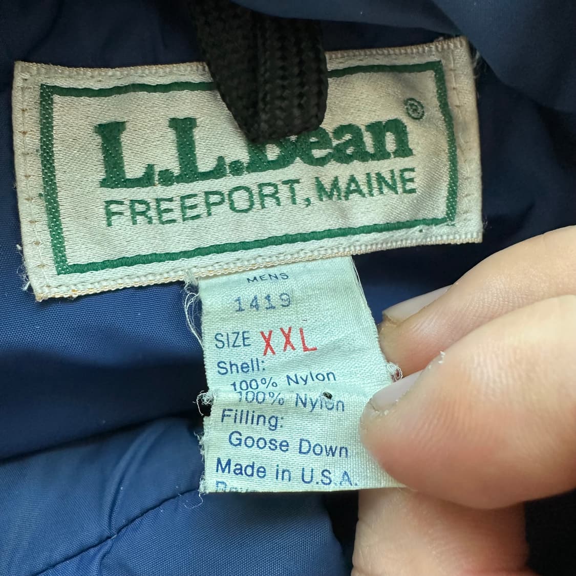 80’s llbean 다운 베스트 usa made 상품이미지7