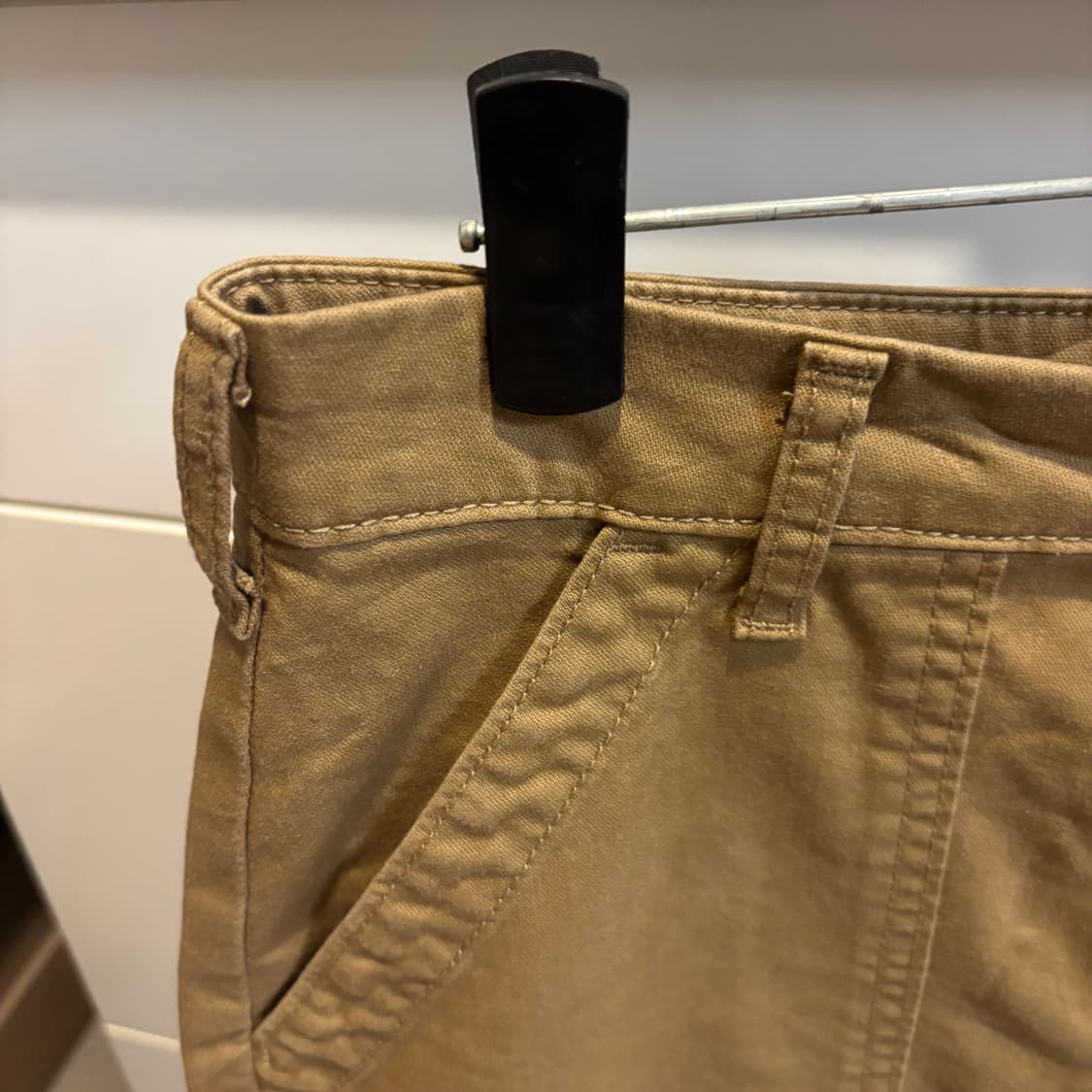 EDWIN) SOMETHING 딥베이지 면 롱스커트 상품이미지5