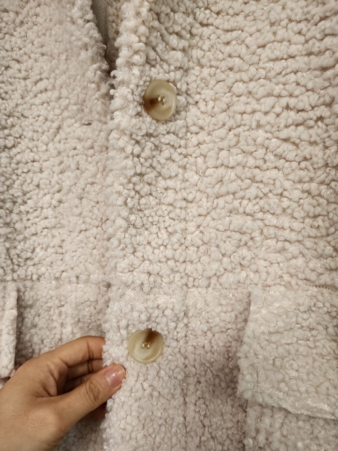 ideal 부클 루즈핏 롱코트 상품이미지5