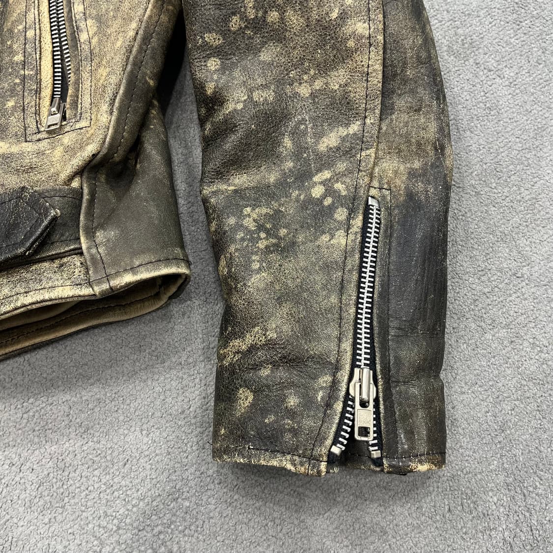 M 빈티지 소가죽 하드 에이징 라이더 가죽자켓 상품이미지3