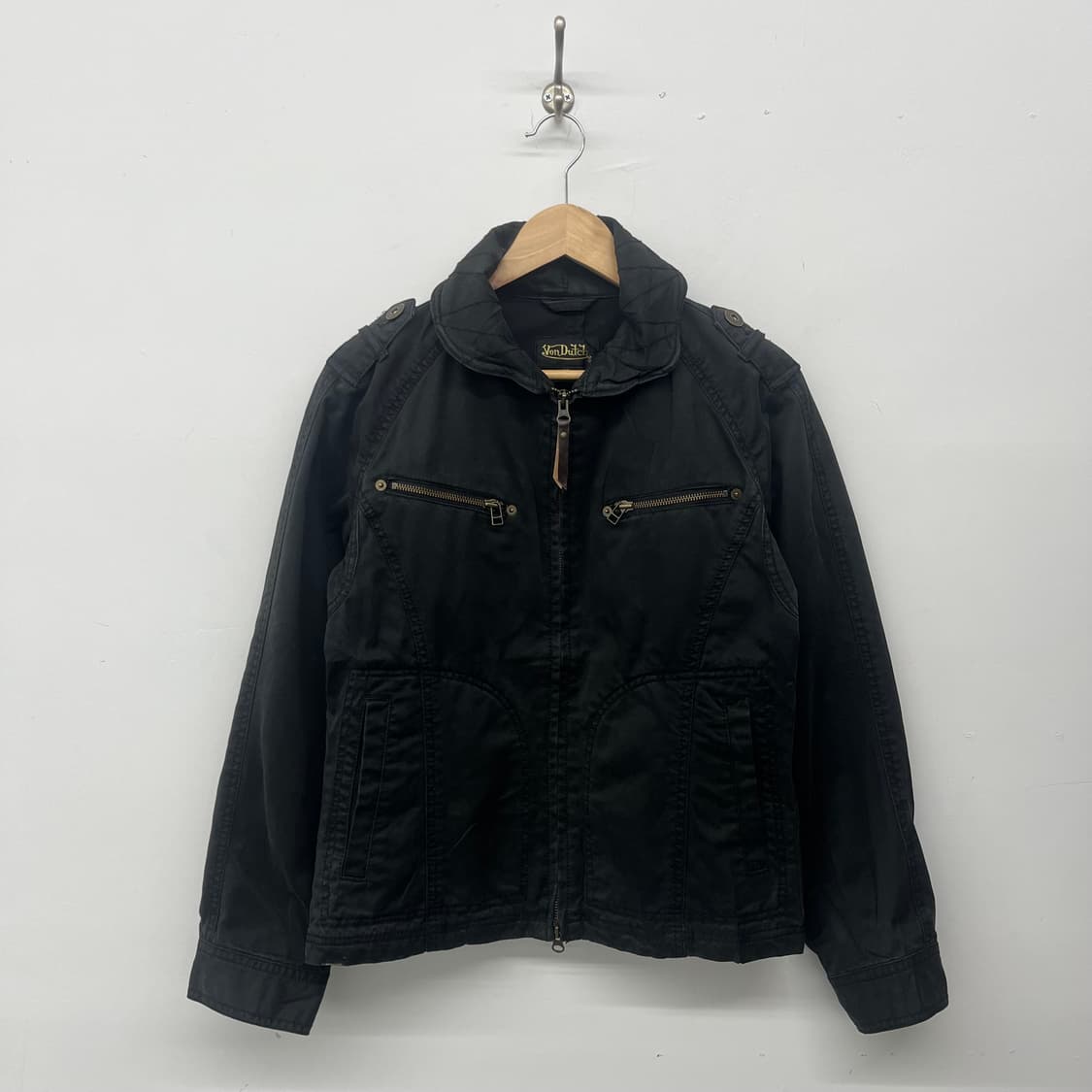 본더치 블랙 면 자켓 여M 상품이미지1